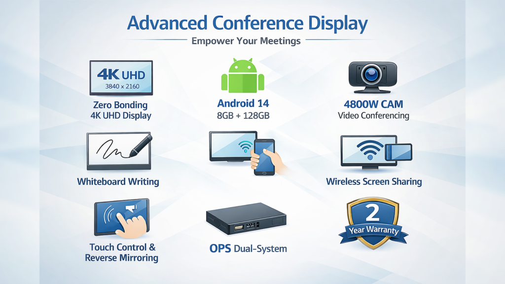 Interactive displays for meetings, training and classrooms