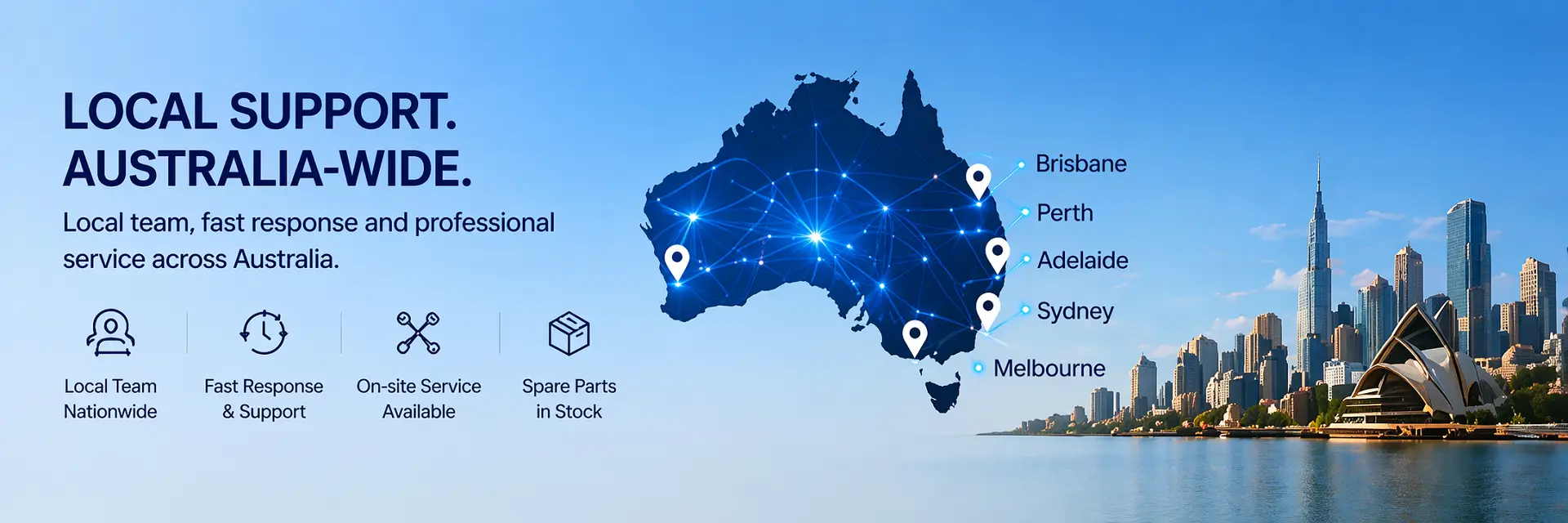 Local support Australia-wide for commercial display projects