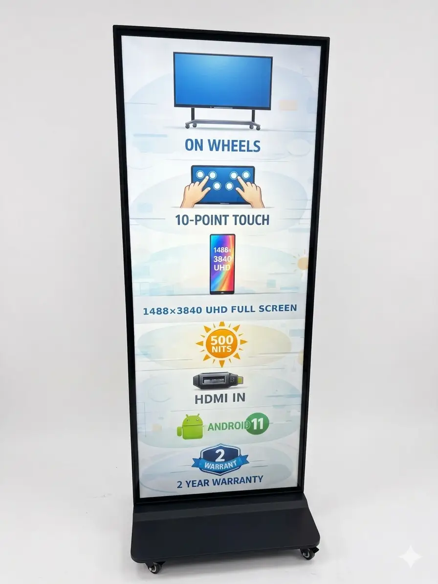 69-inch UHD Full-Screen Touch Digital Signage