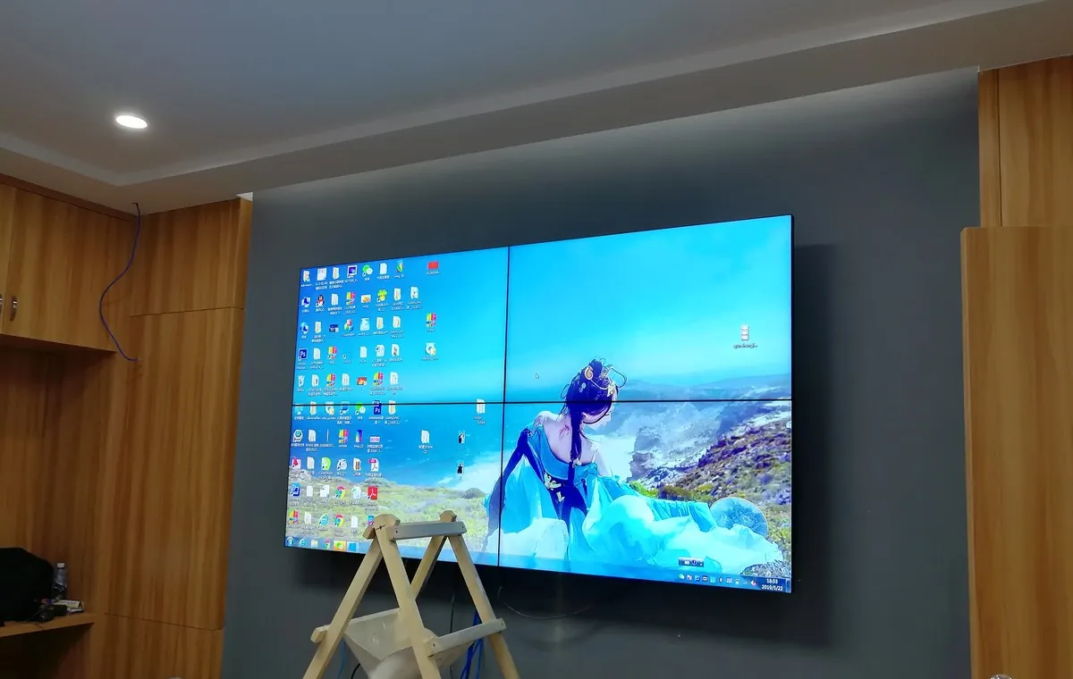 LCD video wall installed in an operations office