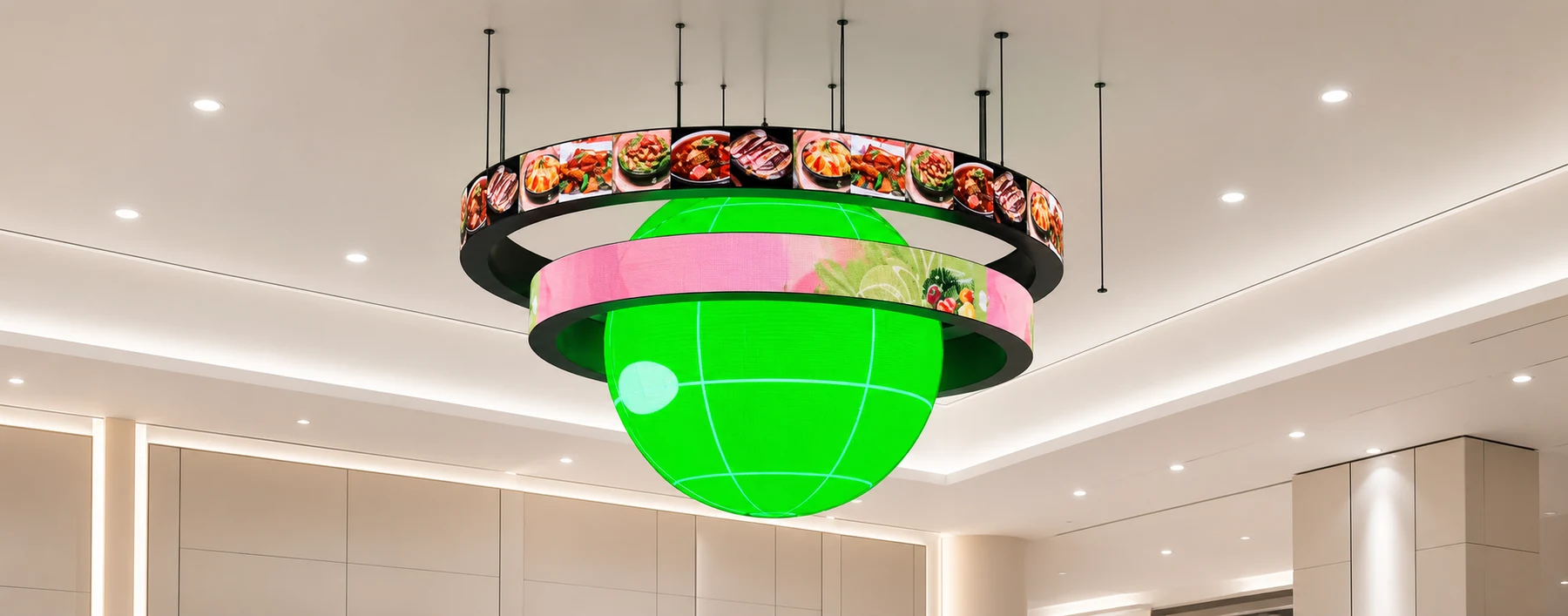 Indoor GOB LED display for showroom and commercial spaces