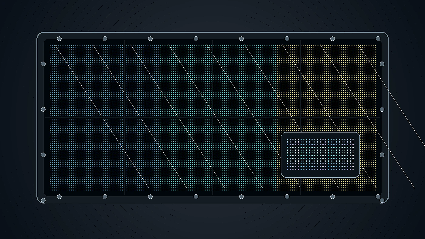 COB fine-pitch LED display surface for premium indoor applications