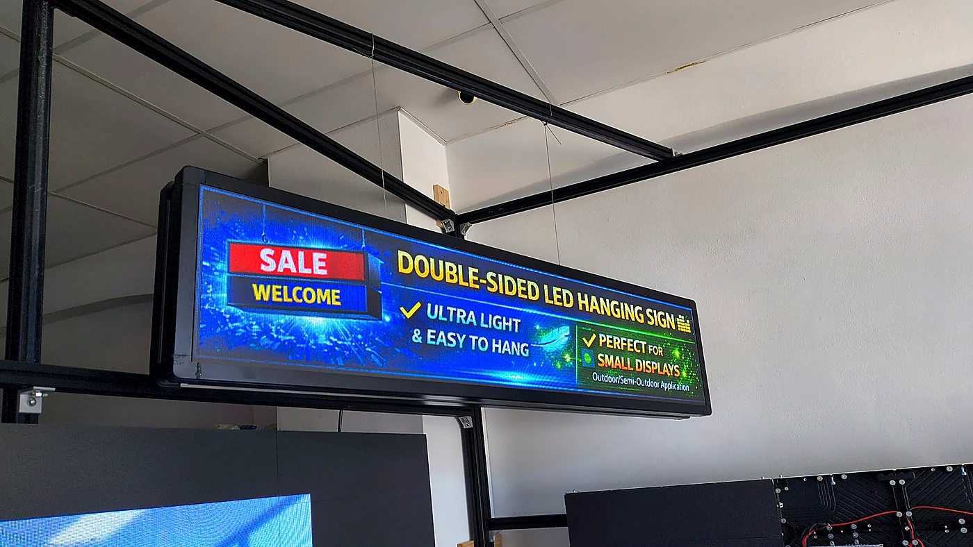 LED display product range for indoor outdoor and shopfront signage