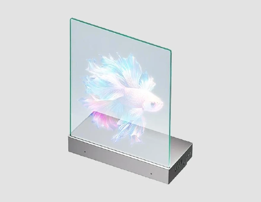 MicroLED transparent display for small showcase and desktop display projects