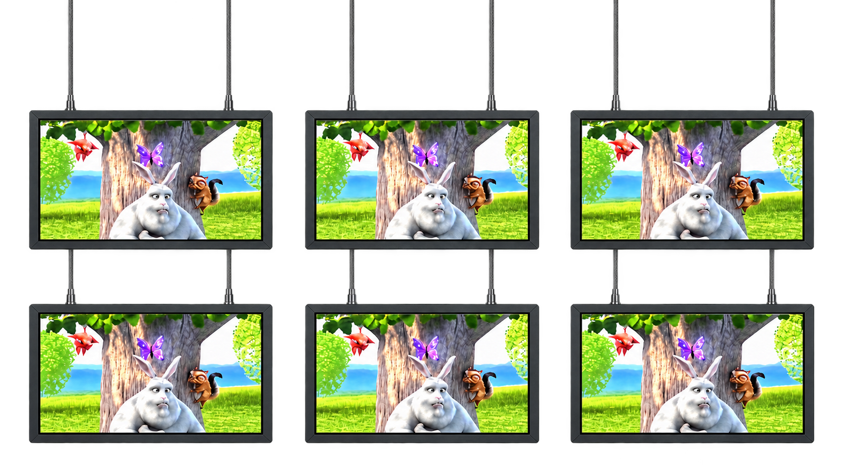 Digital signage product range for freestanding wall-mounted and high-brightness LCD screens